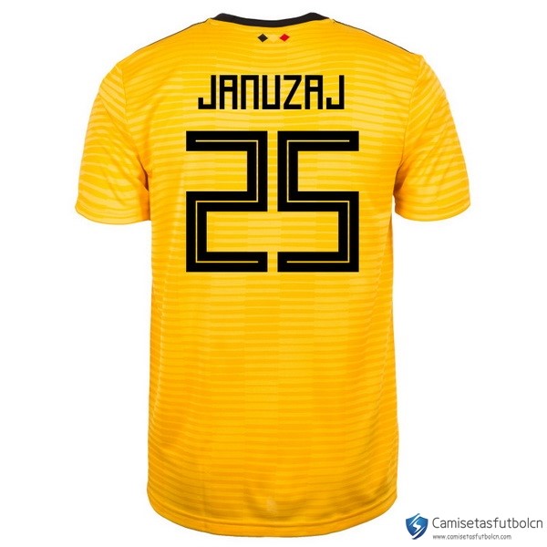 Camiseta Seleccion Belgica Segunda equipo Januzaj 2018 Amarillo
